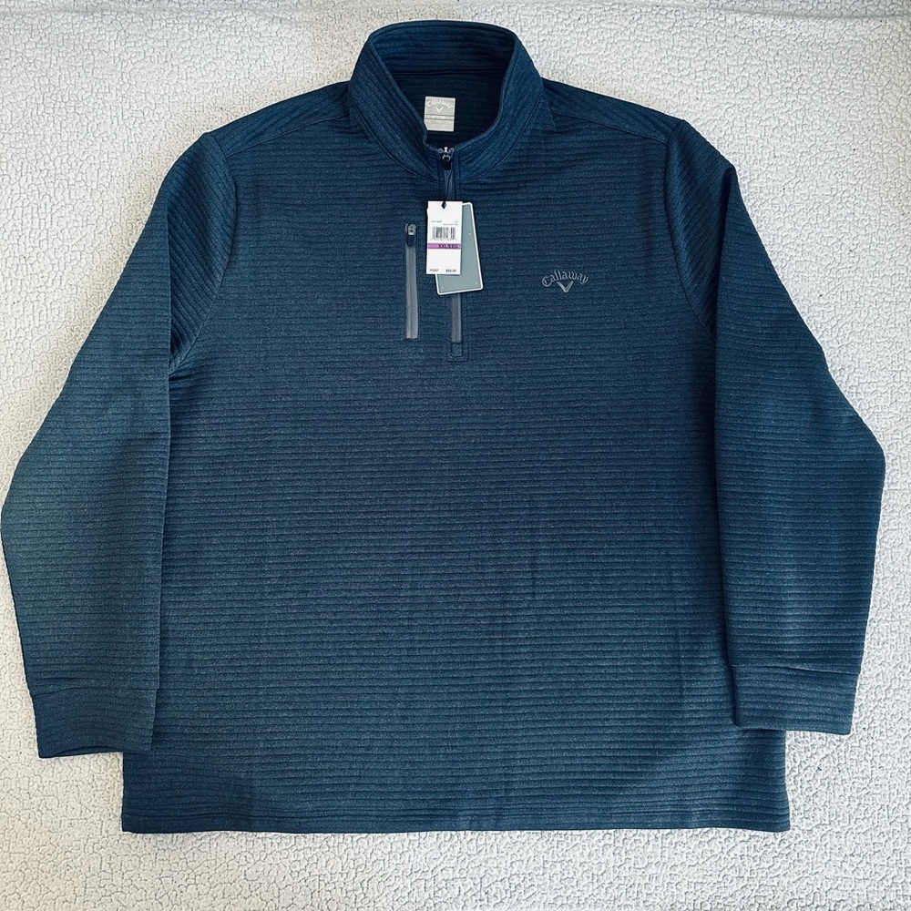 Callaway Ottoman Opti-Dri Quarter Zip Pullover Men's XXL New
